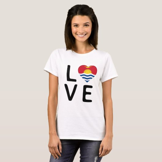Liebe - Kiribati-Flagge T-Shirt (Vorne ganz)