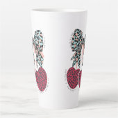 Liebe Kirsche viel lustiges Obst Milchtasse (Vorderseite)