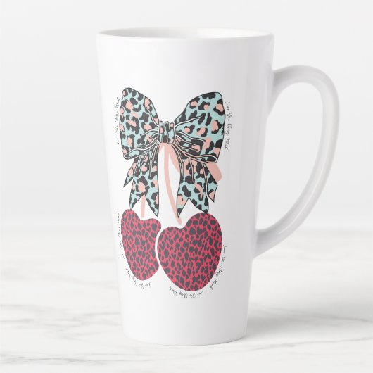 Liebe Kirsche viel lustiges Obst Milchtasse (Rechts)