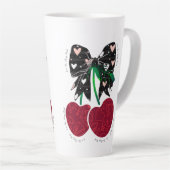 Liebe Kirsche viel lustiges Obst Milchtasse (Rechte Ecke)