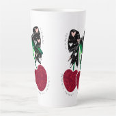 Liebe Kirsche viel lustiges Obst Milchtasse (Vorderseite)
