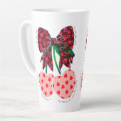 Liebe Kirsche viel lustiges Obst Milchtasse (Linke Ecke)