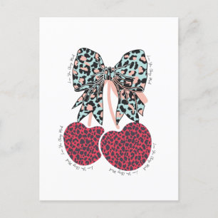 Liebe Kirsche viel lustiges Obst Postkarte