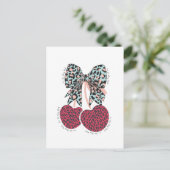 Liebe Kirsche viel lustiges Obst Postkarte (Stehend Vorderseite)