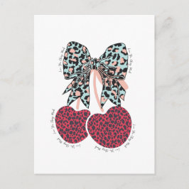 Liebe Kirsche viel lustiges Obst Postkarte