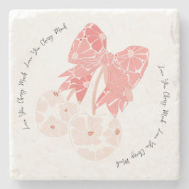 Liebe Kirsche viel lustiges Obst Steinuntersetzer