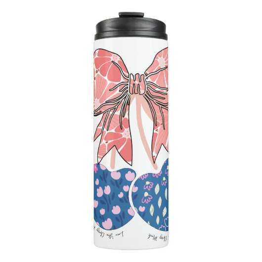 Liebe Kirsche viel lustiges Obst Thermosbecher (Vorderseite)