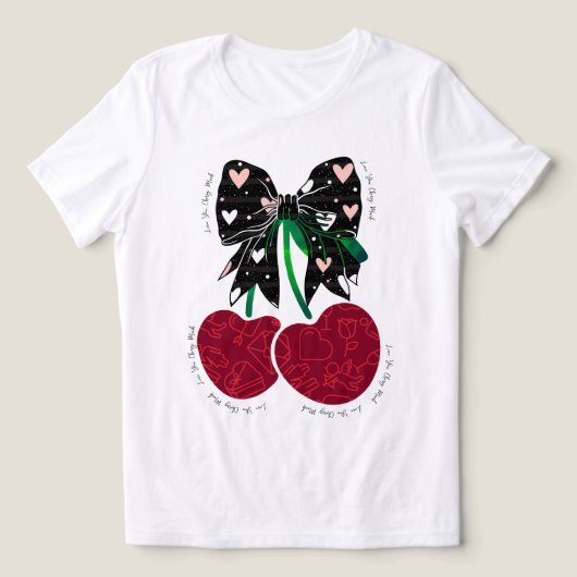 Liebe Kirsche viel lustiges Obst Tri-Blend Shirt (Design Vorderseite)