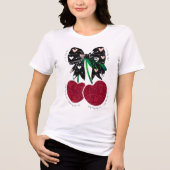 Liebe Kirsche viel lustiges Obst Tri-Blend Shirt (Vorderseite)