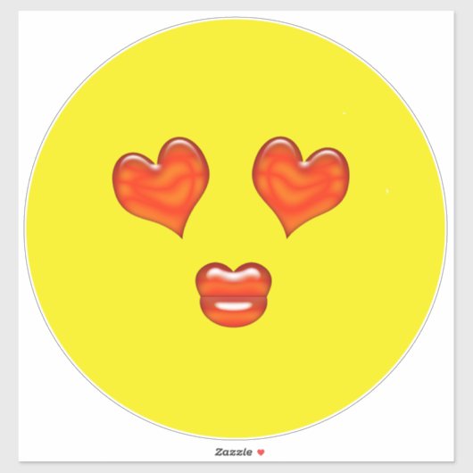 Liebe Kiss Hearts Emoji Aufkleber (Blatt)