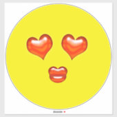 Liebe Kiss Hearts Emoji Aufkleber (Blatt)