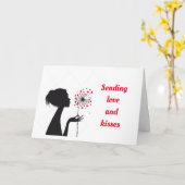 Liebe/KISSEN AM GEBURTSTAG NACH HUSBAND Karte (Gelbe Blume)