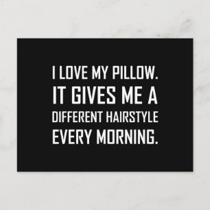 Liebe Kissen Unterschiedliche Frisur Funny Funny Postkarte