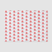Liebe & Kisses Red LIps Tissue Paper Seidenpapier (Vorderseite)