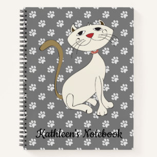 Liebe Kitty Cat   Text anpassen   Blau Notizblock