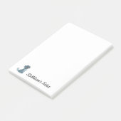 Liebe Kitty Cat | Text anpassen | Gray Kitty Post-it Klebezettel (angewinkelt)