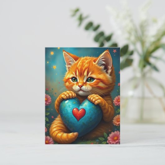 Liebe Kitty Feiertagskarte (Stehend Vorderseite)