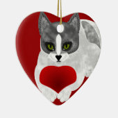 Liebe Kitty Keramik Ornament (Rechts)