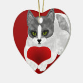 Liebe Kitty Keramik Ornament (Links)
