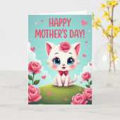 Liebe Kitty Muttertagskarte Karte (Gelbe Blume)