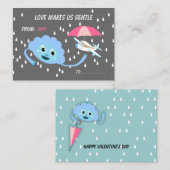 Liebe-Klassenzimmer kränkt Valentinas Flachnotiska Mitteilungskarte (Vorne/Hinten)