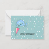 Liebe-Klassenzimmer kränkt Valentinas Flachnotiska Mitteilungskarte (Rückseite)