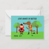 Liebe-Klassenzimmer kränkt Valentinas Flachnotiska Mitteilungskarte (Vorderseite)