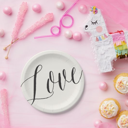 Liebe-klassische einfache pappteller (Party)