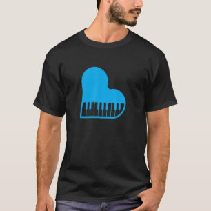 Liebe Klavier Herz Keyboard Cooler Pianist Keyboa T-Shirt