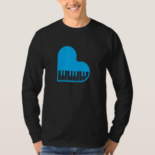 Liebe Klavier Herz Tastatur  Cooler Pianist Keyboa T-Shirt