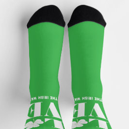 Liebe Kleeblatt Kleiner Text für den benutzerdefin Socken