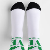 Liebe Kleeblatt Kleiner Text in der irischen Schri Socken (Oben)