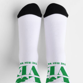 Liebe Kleeblatt Kleiner Text in der irischen Schri Socken