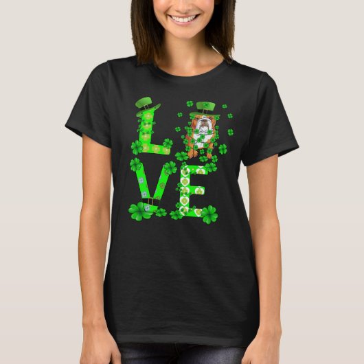 LIEBE Kleeblatt Krankenpflege Der sonnige St. Patr T-Shirt (Vorderseite)
