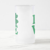 Liebe-Kleeblatt Mattglas Bierglas (Mittel)