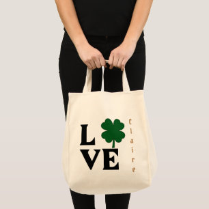 Liebe Kleeblatt St Patricks Tagesdesign Tragetasche
