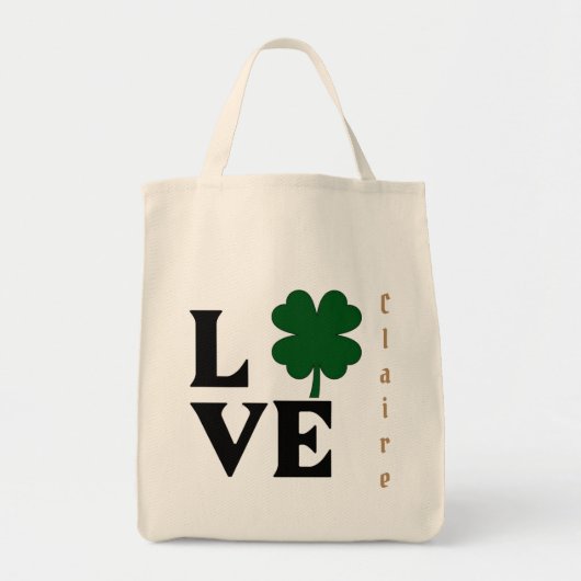 Liebe Kleeblatt St Patricks Tagesdesign Tragetasche (Vorne)