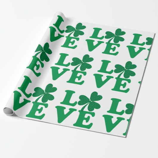 Liebe Kleeblätter Geschenkpapier (Ungerollt)