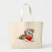 Liebe Kleiner Hund mit Herztote Tasche - Romantik (Vorne)