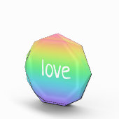 Liebe Kleiner Octagon-Rainbow-Acrylblock Fotoblock (Rechts)