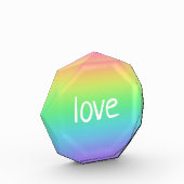 Liebe Kleiner Octagon-Rainbow-Acrylblock Fotoblock (Links)