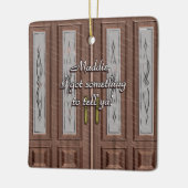 Liebe klopft an der Vordertür Keramikornament (Links)