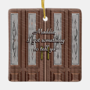 Liebe klopft an der Vordertür Keramikornament