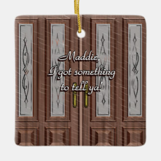 Liebe klopft an der Vordertür Keramikornament