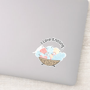 Liebe Knittergarn Aufkleber