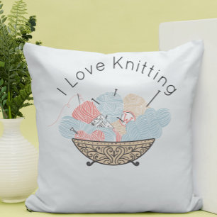 Liebe Knittergarnschale Kissen