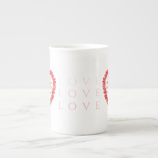 LIEBE Knochen China Tasse (Vorderseite)
