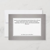 Liebe & Knochen Hochzeit mit Roter Flora Dankeskarte (Rückseite)