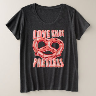 Liebe Knot Pretzel Große Größe T-Shirt