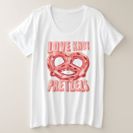 Liebe Knot Pretzel Große Größe T-Shirt